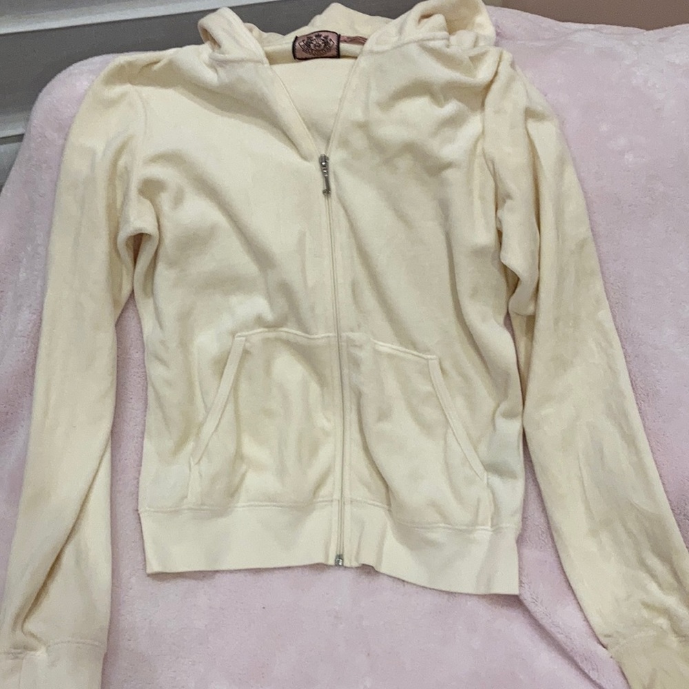 Juicy Couture velvet winter white jacket